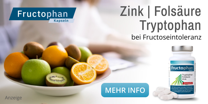Fructophan Zink Folsäure Tryptophan Kapseln bei Fructoseintoleranz und Fruchtzuckermalabsorption