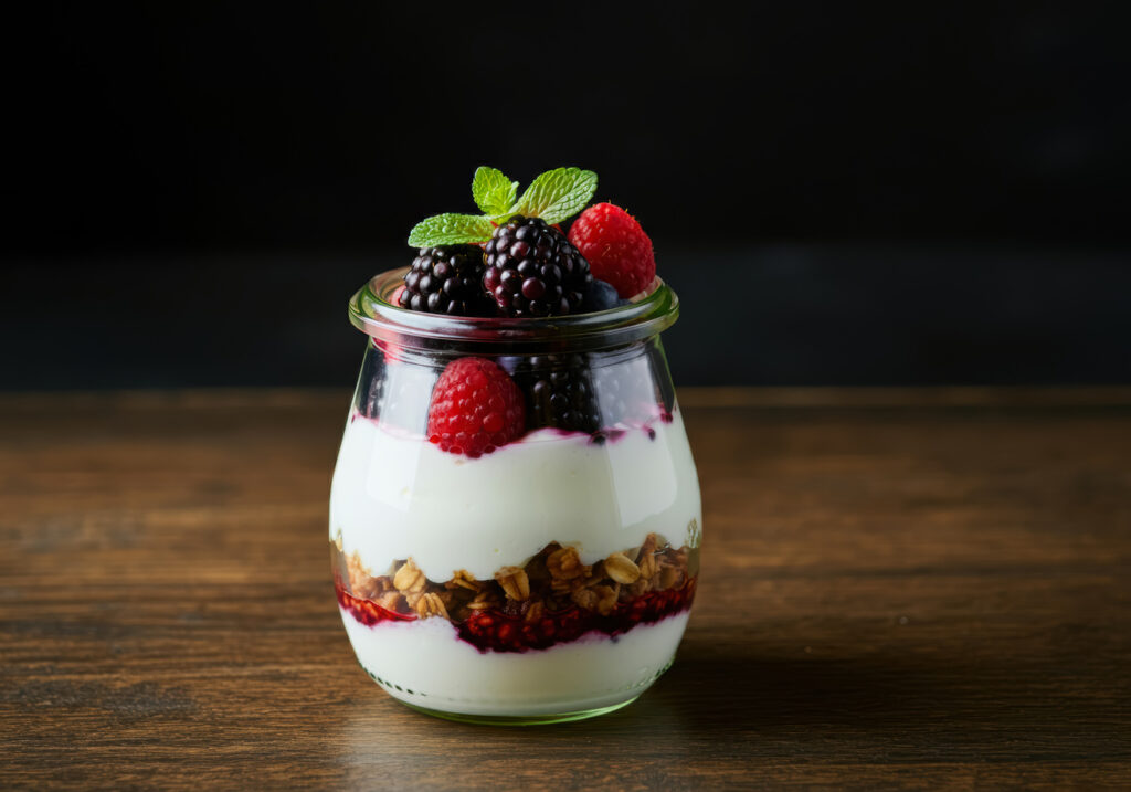 Brombeeren in Naturjoghurt bei Fructoseintoleranz